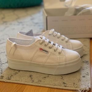 Superga 2790 Platform Sneakers, White, 37